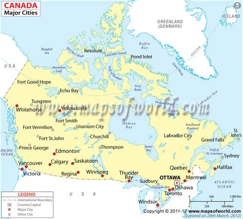list of cities in canada